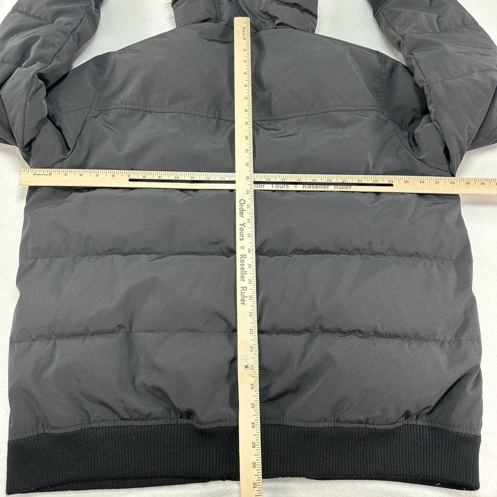 Levi's Jacket Mens 2XL Black Puffer Faux Fur Hood Button Front Winter Warm Prep